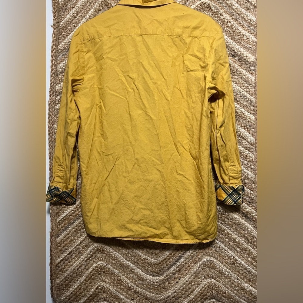 Harry Potter Women's Hufflepuff Yellow Plaid Button Up Long Sleeve Shirt,Size S - Picture 5 of 10